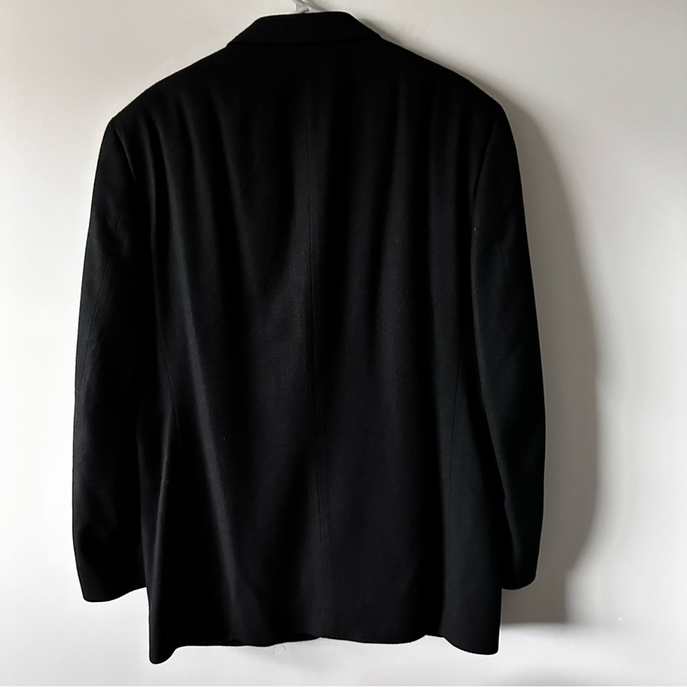 Bill Blass Blazer Men's 44L Black Single Breasted 3 Button 100% Cashmere - Picture 5 of 15